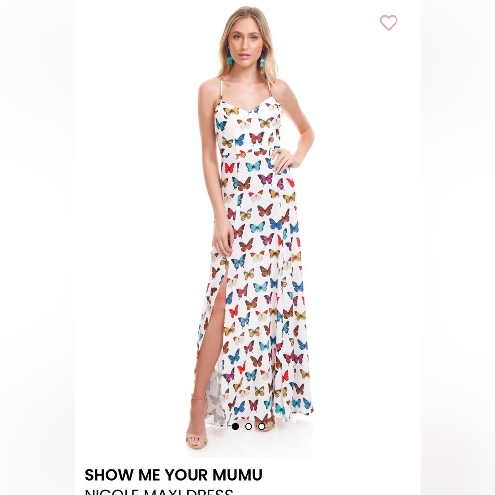 Show Me Your Mumu Nicole Maxi dress - Butterfiles in my Eyes - M